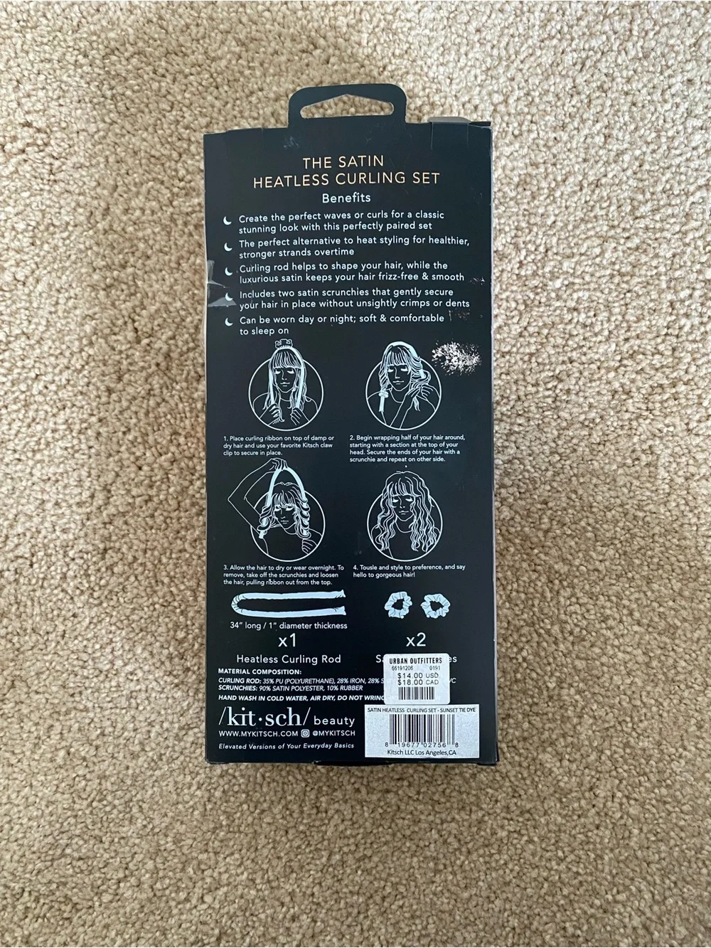 Kitsch Satin Heatless Curling Set